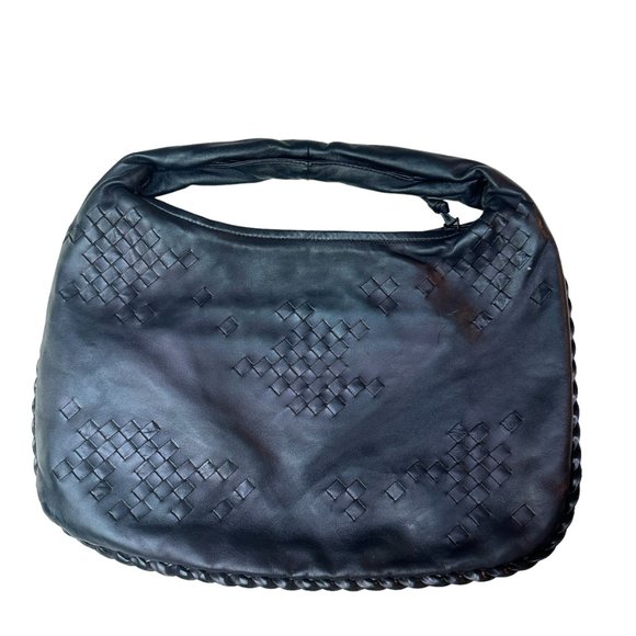 Bottega Veneta Navy Leather Hobo Bag - Picture 7 of 11